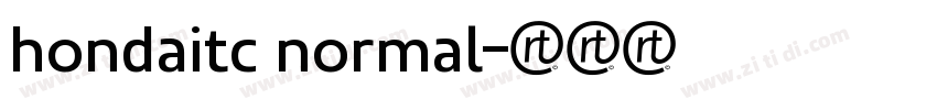 hondaitc normal字体转换